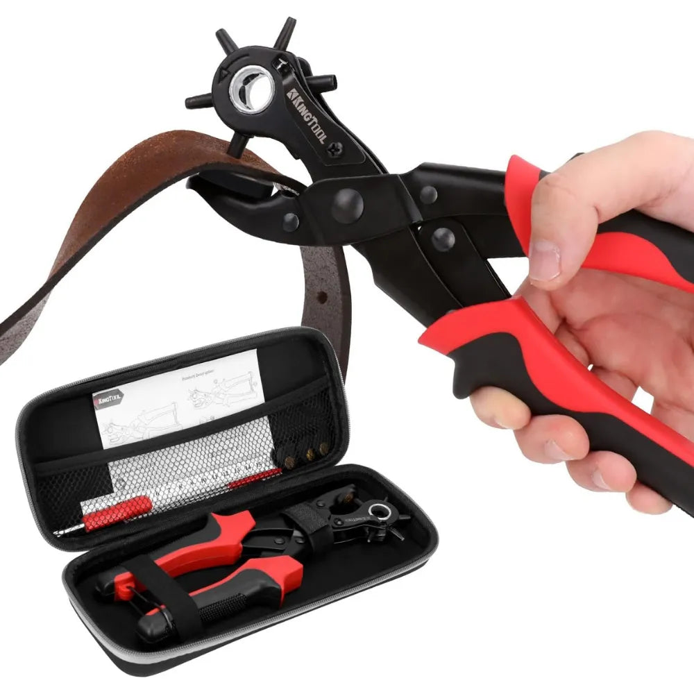 Leather hole punch set with 6 sizes